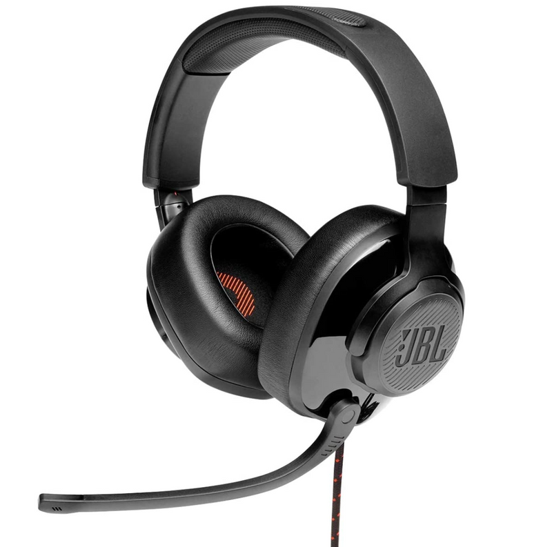 JBL Quantum 200 by Harman Wired Over-Ear Gaming Headset with Flip-up Mic & Discord Certified (Black)