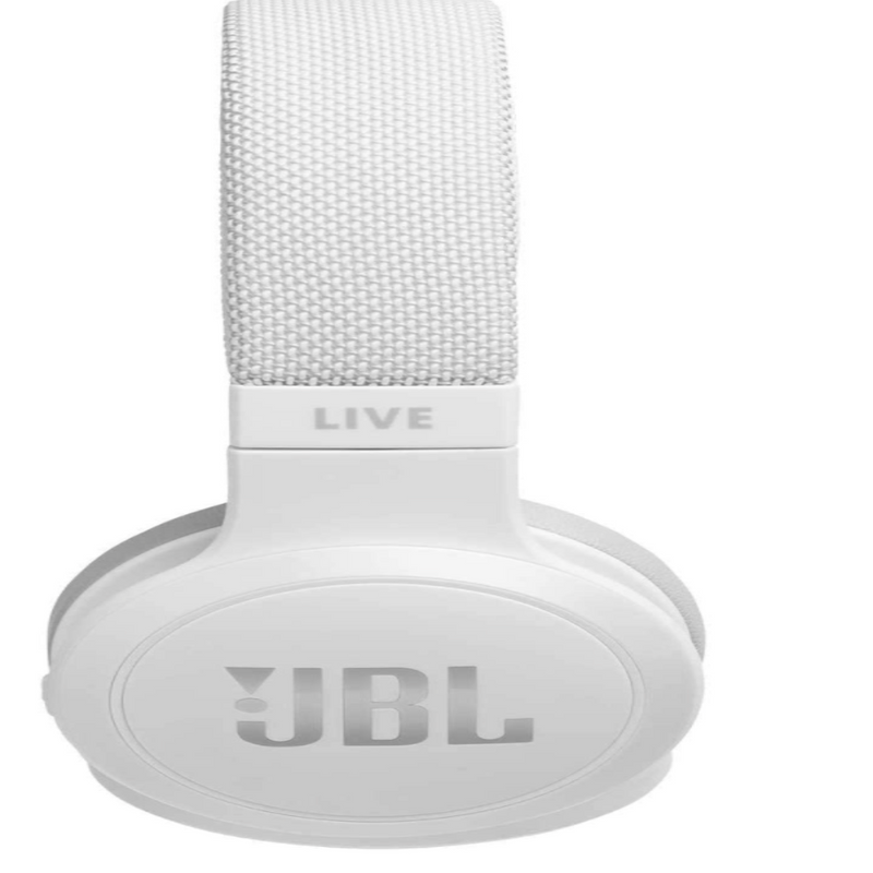 JBL Live 400BT by Harman Wireless On-Ear Voice Enabled Headphones with Alexa (White)