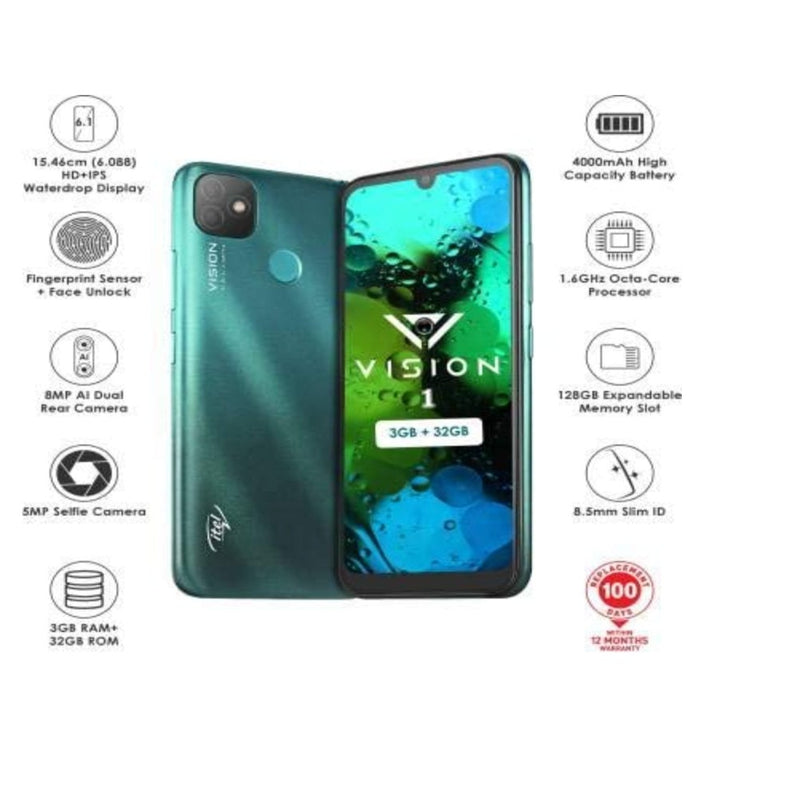 Itel Vision1 (Gradation Green, 32 GB) (3 GB RAM)