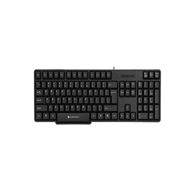 Zebronics USB Keyboard with Rupee Key, USB Interface and Retractable Stand - K20