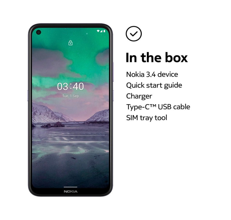 Nokia 3.4 (Dusk, 64 GB)  (4 GB RAM)