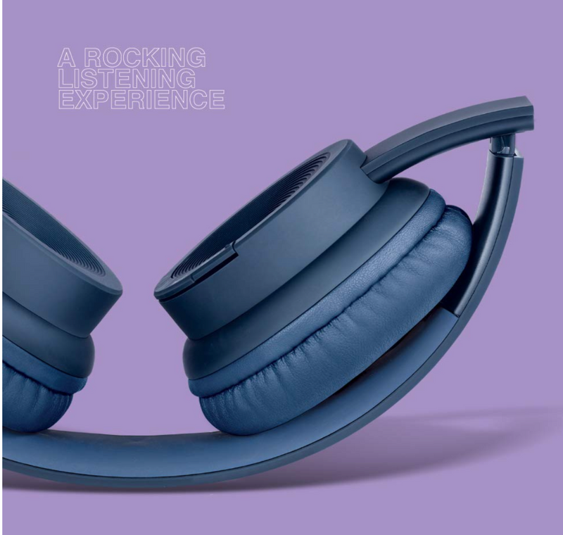 Fingers Rock-N-Roll H2 bluetooth, (blue, On the Ear)1 year warranty Bluetooth Headset  (Blue, On the Ear)