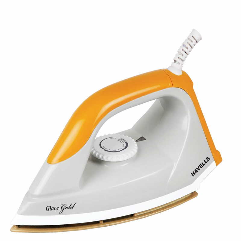 HAVELLS DRY IRON GLACE GOLD 750 W Dry Iron  (HONEY MUSTARD)