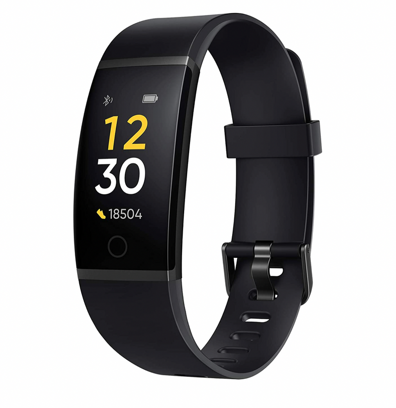 Realme Band  (Black Strap, Size : Regular)