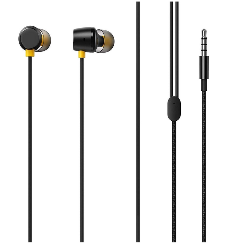 realme Buds 2 Wired Headset  (Black, In the Ear)