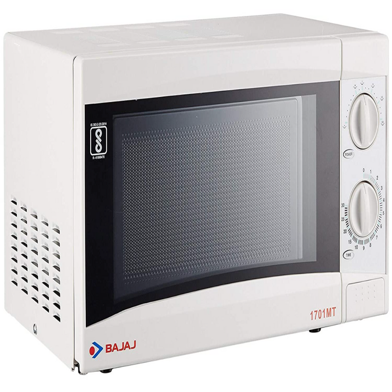 Bajaj 17 Litres Solo Microwave Oven with Mechanical Knob (1701 MT, White)