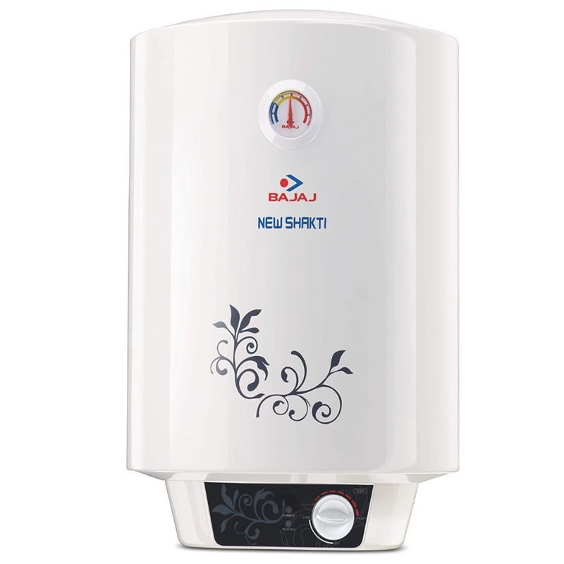 Bajaj New Shakti Glasslined Storage 15 Litre Vertical Water Heater, White