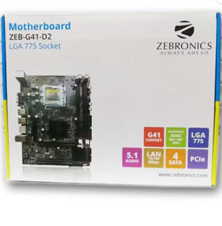 ZEBRONICS ZEB-G41-D2 Motherboard  (Black)