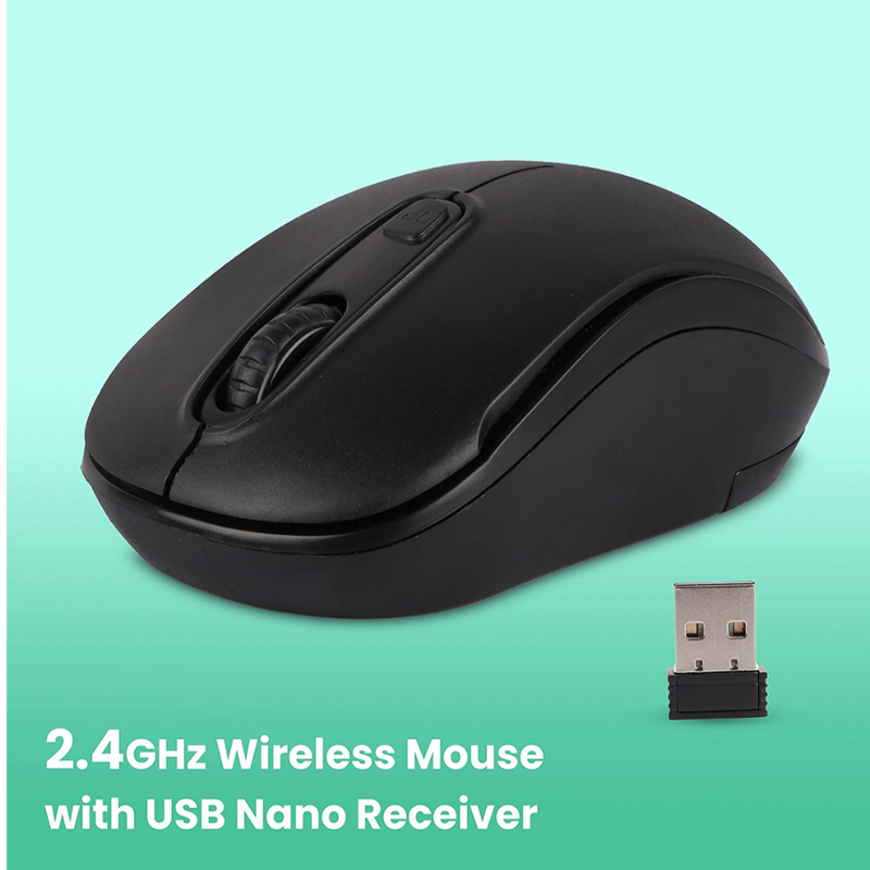 ZEBRONICS Zeb-Dash Plus 2.4 GHz Wireless Mouse with USB Nano Receiver black