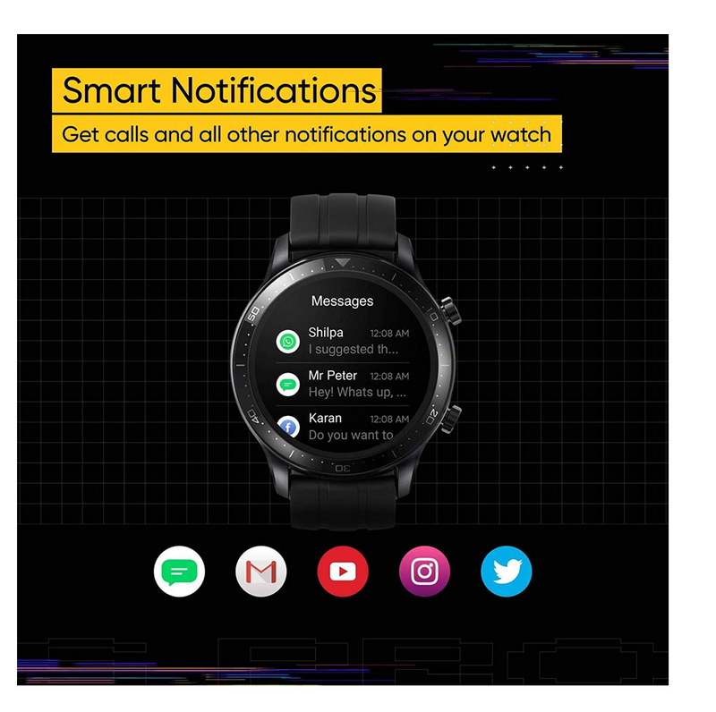 Realme Watch S Pro  (Black Strap, Regular)