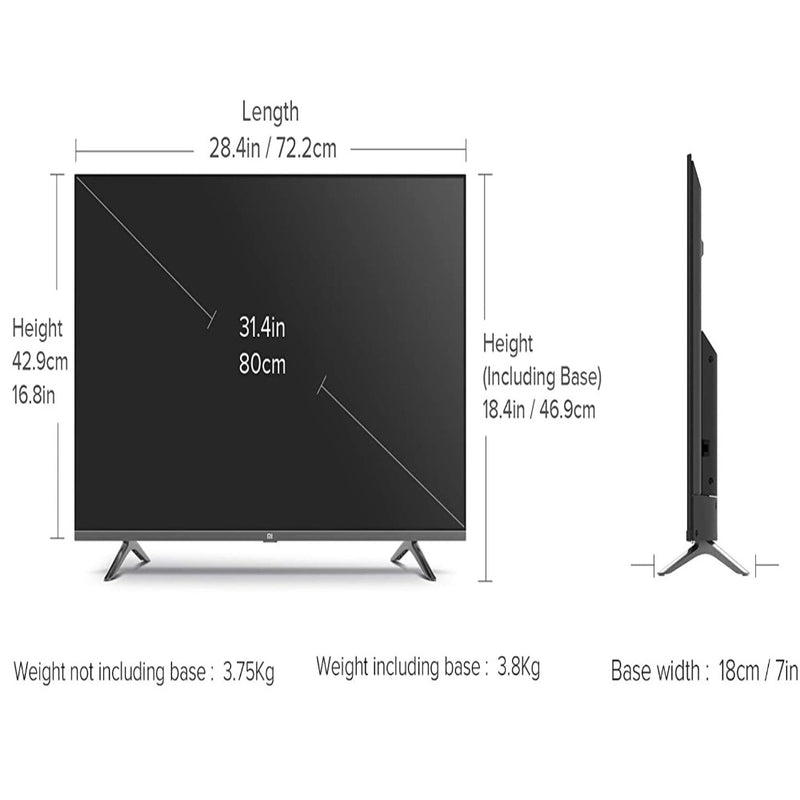 Mi 80 cm (32 inches) Horizon Edition HD Ready Android Smart LED TV 4A | L32M6-EI (Grey)