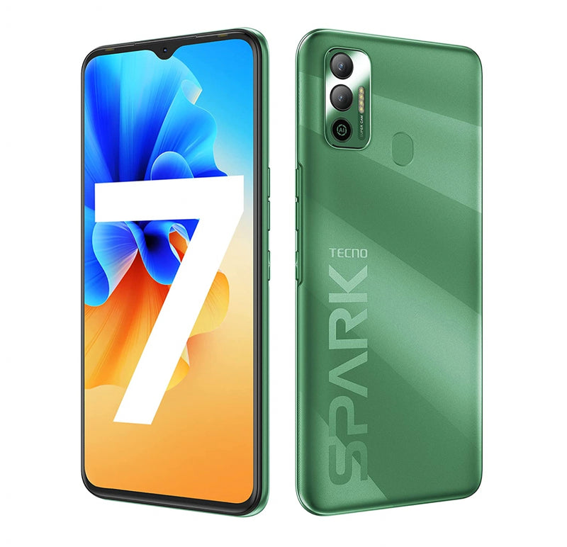 Tecno Spark 7 ( 2GB RAM, 32 GB Storage) - 6000mAh Battery|16 MP Dual Camera| 6.52” Dot Notch Display