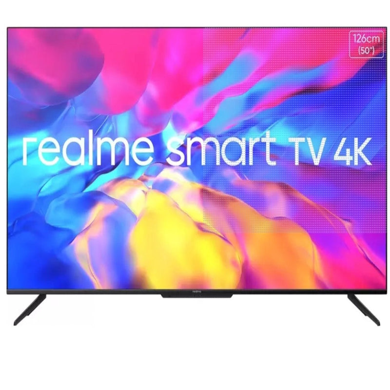 Realme 126 cm (50 inch) Ultra HD (4K) LED Smart Android TV with Handsfree Voice Search and Dolby Vision & Atmos  (RMV2005)