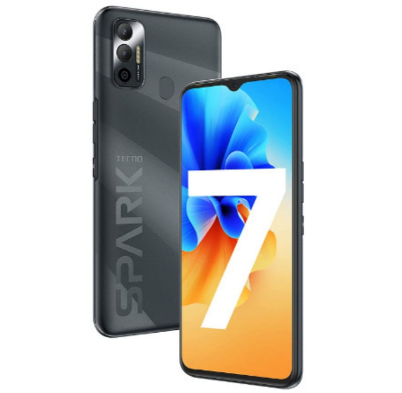 Tecno Spark 7 (Magnet Black, 3GB RAM, 64 GB Storage) - 6000mAh Battery|16 MP Dual Camera| 6.52” Dot Notch Display buyyzo