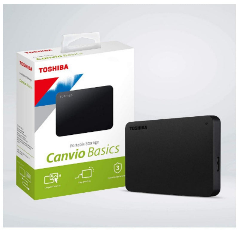 Toshiba Canvio Basics 1TB Portable External HDD - USB 3.0 for PC Laptop Windows and Mac, 3 Years Warranty - Black buyyzo