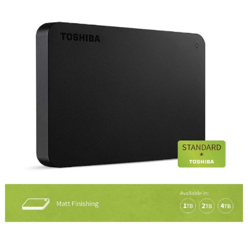 Toshiba Canvio Basics 1TB Portable External HDD - USB 3.0 for PC Laptop Windows and Mac, 3 Years Warranty - Black buyyzo