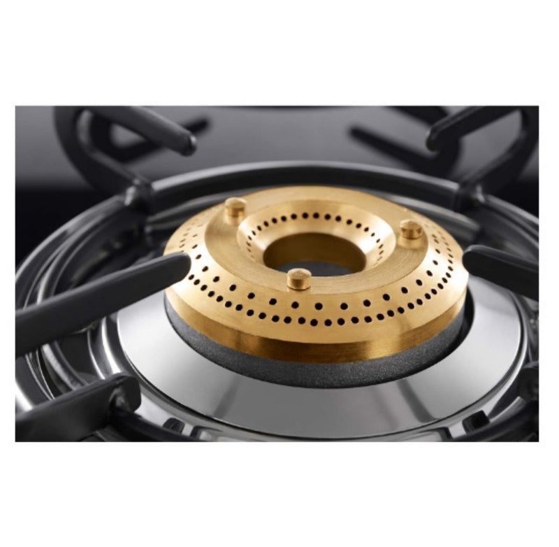 USHA Ebony Neo GS 3003 SS Stainless Steel Thick Toughened Glass Top 3 Burner Gas Stove. BUYYZO