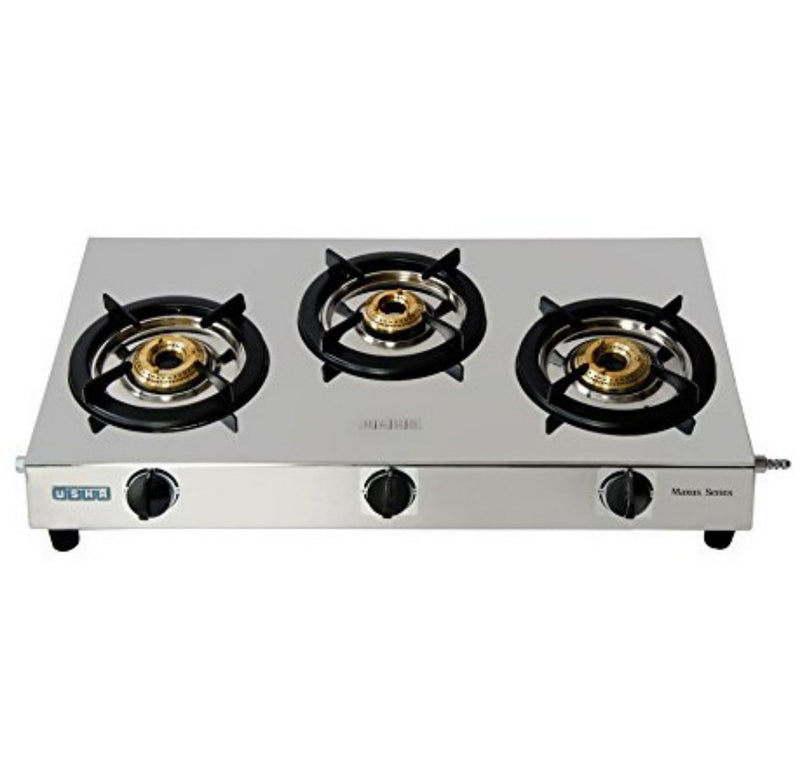 Usha Maxus Gs3 001 Three Brass Burners Cooktop ( Gas Stoves ) BUYYZO