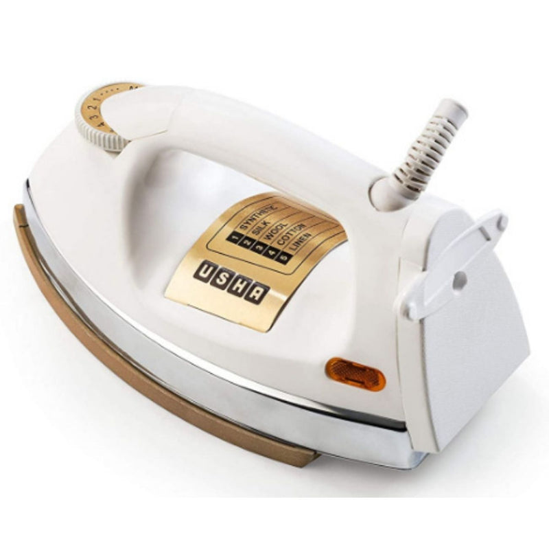 Usha EI 3710 Heavy Weight 1000-Watt Dry Iron, 1.75 Kg(White) buyyzo