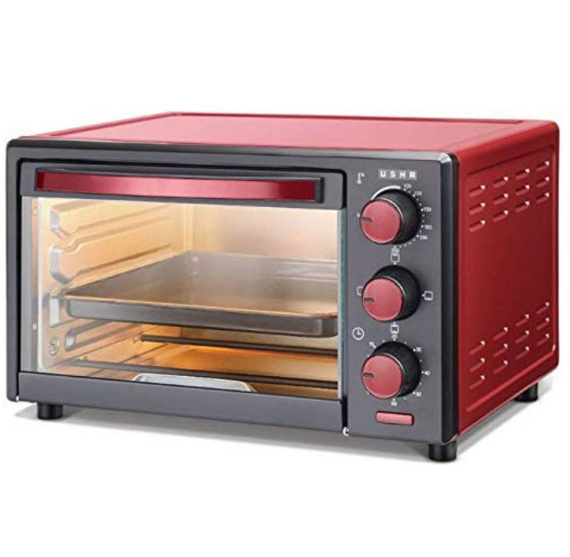 USHA 3716 16Liters Oven Toaster Grill with Accessories, Red, Maroon buyyzo