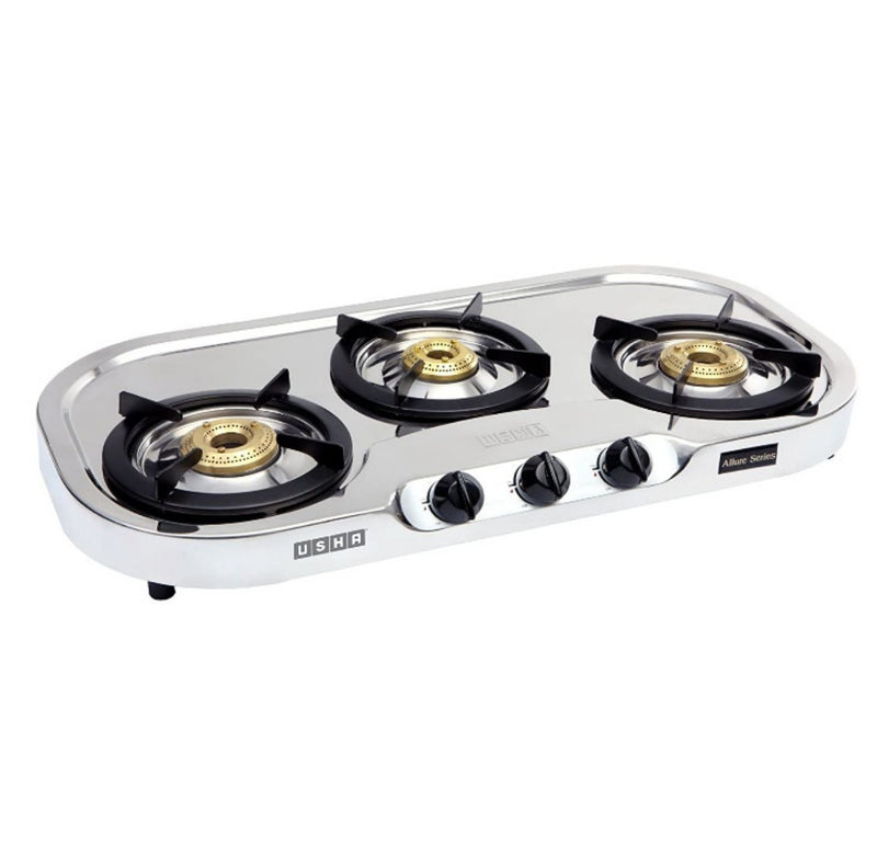 Usha Allure GS3 001 Cooktop (Stainless Steel and Black) BUYYZO