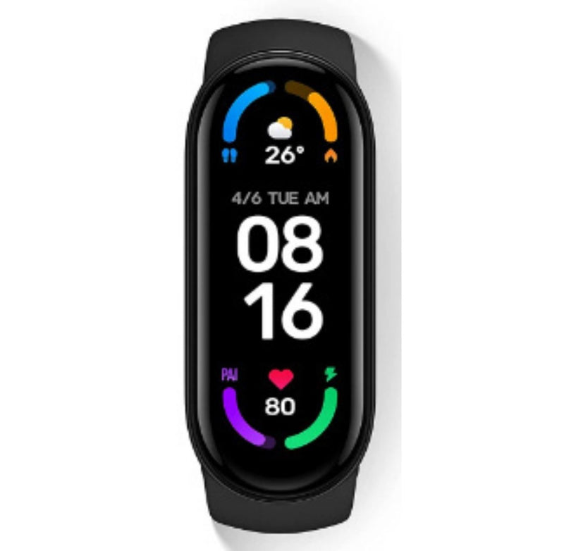 Xiaomi Mi Smart Band 6, 50% Larger 1.56" AMOLED Screen, SpO2 Tracking, Continuous HR, Stress and Sleep Monitoring, 30 Sports Modes, PAI, Women's Health, Quick Replies, 5ATM Water Resistant, Black BUYYZO