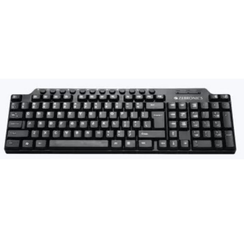 ZEBRONICS KM-2100 Wired USB Desktop Keyboard  (Black) buyyzo