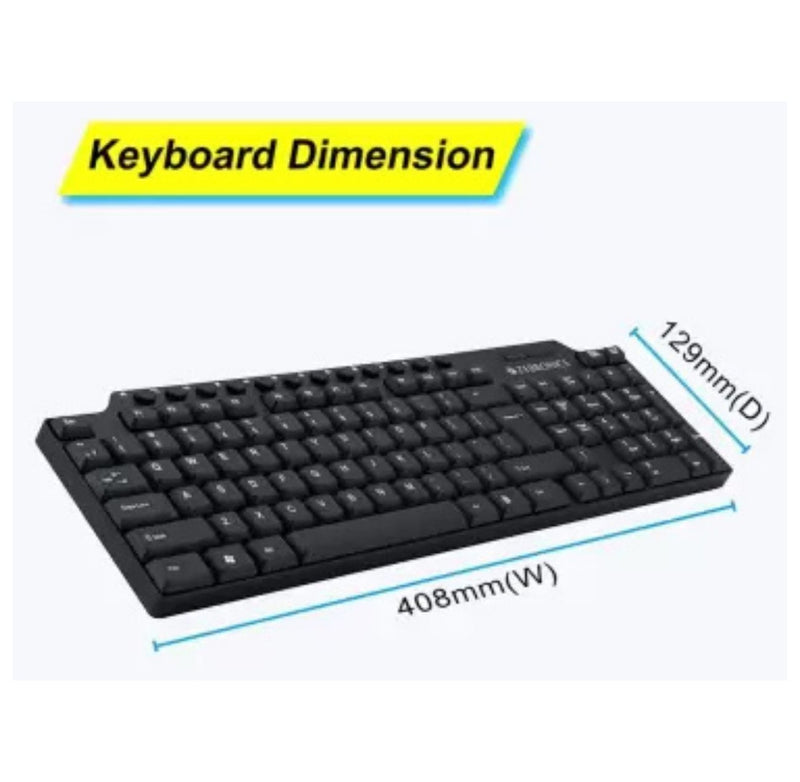 ZEBRONICS KM-2100 Wired USB Desktop Keyboard  (Black) buyyzo