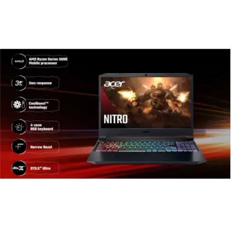 acer Nitro 5 Ryzen 7 Octa Core - (16 GB/1 TB HDD/256 GB SSD/Windows 10 Home/6 GB Graphics/NVIDIA GeForce RTX 3060/144 Hz) AN515-45/ AN515-45-R2GL Gaming Laptop  (15.6 inch, Black, 2.4 kg) buyyzo