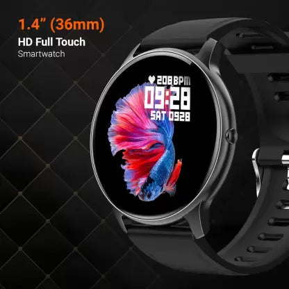 Fire-Boltt Spin 1.4 inch Large Screen Spo2 Smartwatch  (Black Strap, Free Size)