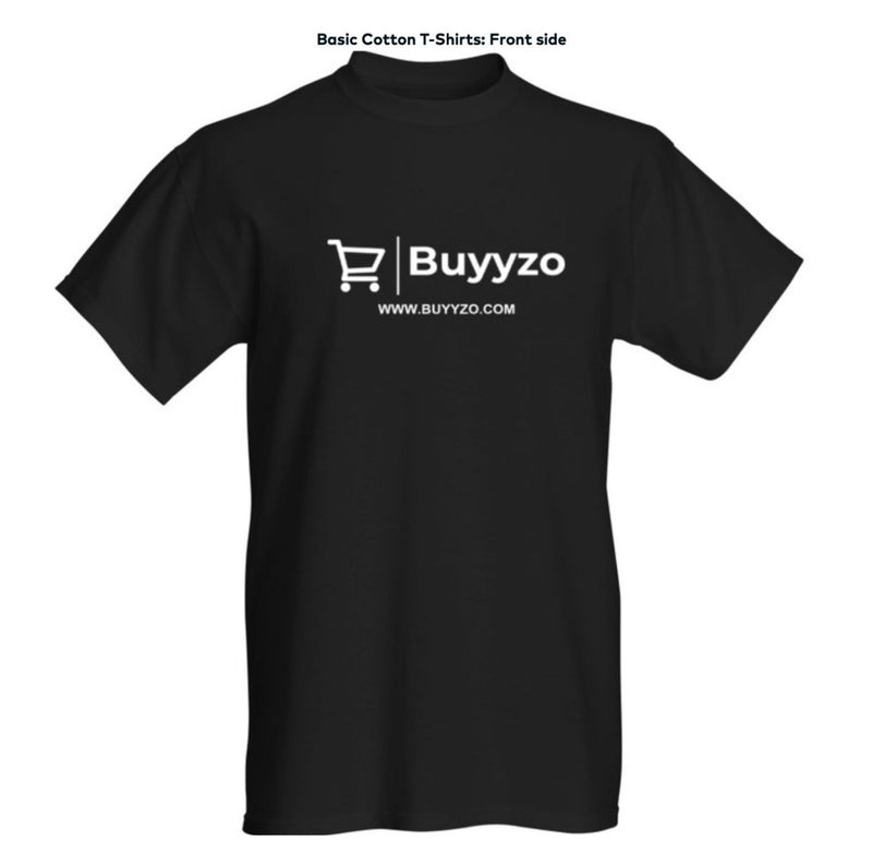 Men's basic cotton t-shirt buyyzo black