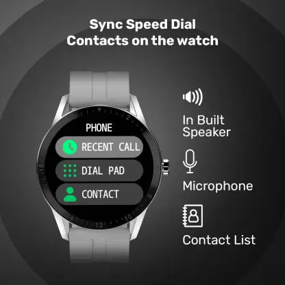 Fire-Boltt Talk Bluetooth Calling Smartwatch  (Grey Strap, 46)