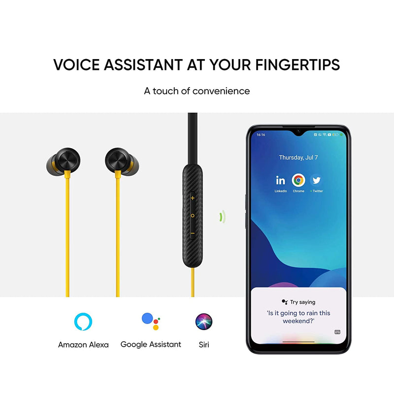 Realme Buds Wireless 2S in Ear Earphone with mic, Dual Device Switching & Type C Fast Charge & Up to 24Hrs Playtime, Bluetooth Headset Neckband (Black)