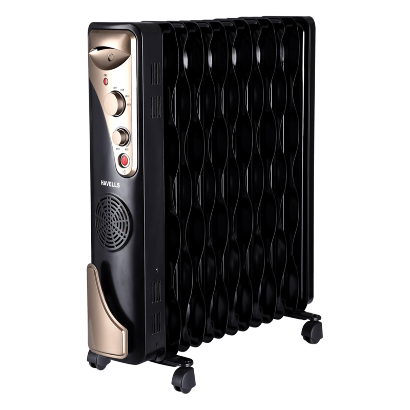 Havells GHROFBFK290 Oil Filled Room Heater (Black)