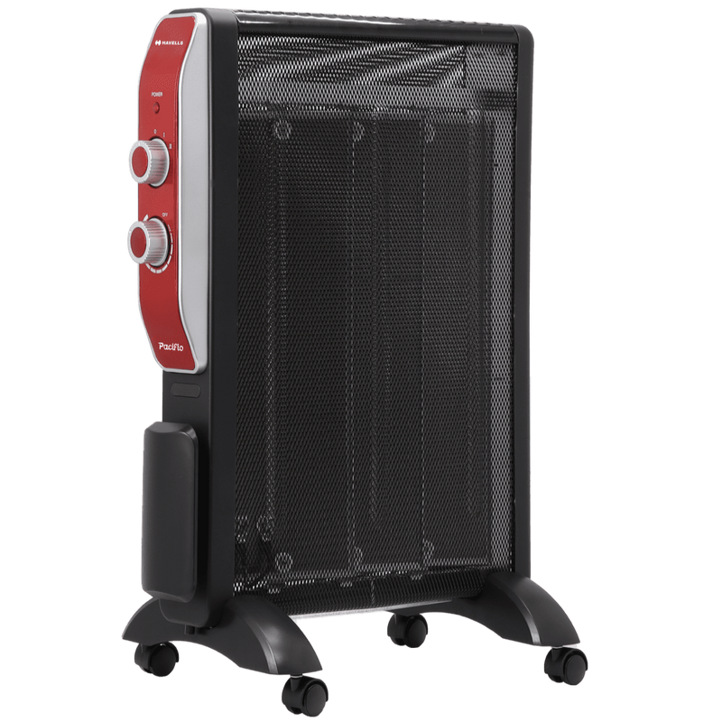 Havells PACIFIO MICA HEATER 3 PLATE 1500 W (Black & Rose )