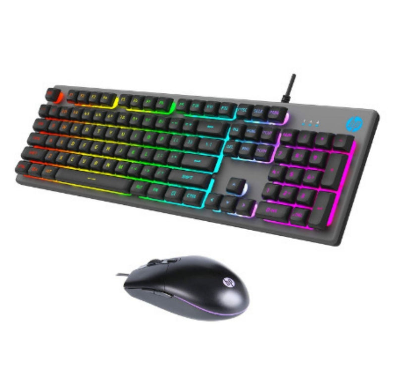 HP KM300F Wired Gaming Keyboard & Mouse Combo, Membrane Backlit, 26 Keys Anti-Ghosting, 3 LED Indicators & 3D 6K USB Mouse with 6400DPI, Six-Speed Cyclic Resolution Switching (8AA01AA) buyyzo