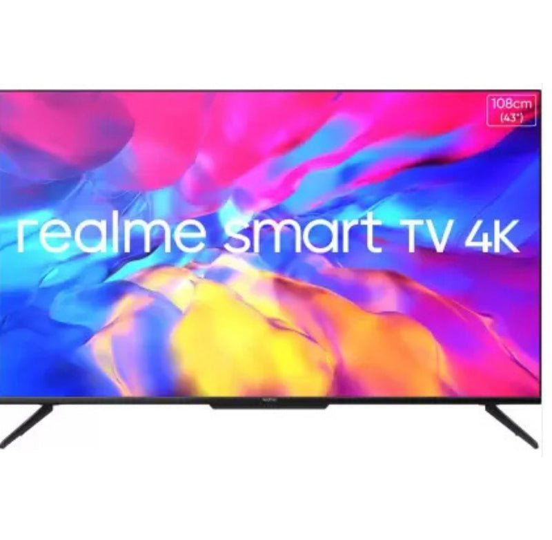 realme 108 cm (43 inch) Ultra HD (4K) LED Smart Android TV with Handsfree Voice Search and Dolby Vision & Atmos  (RMV2004) buyyzo