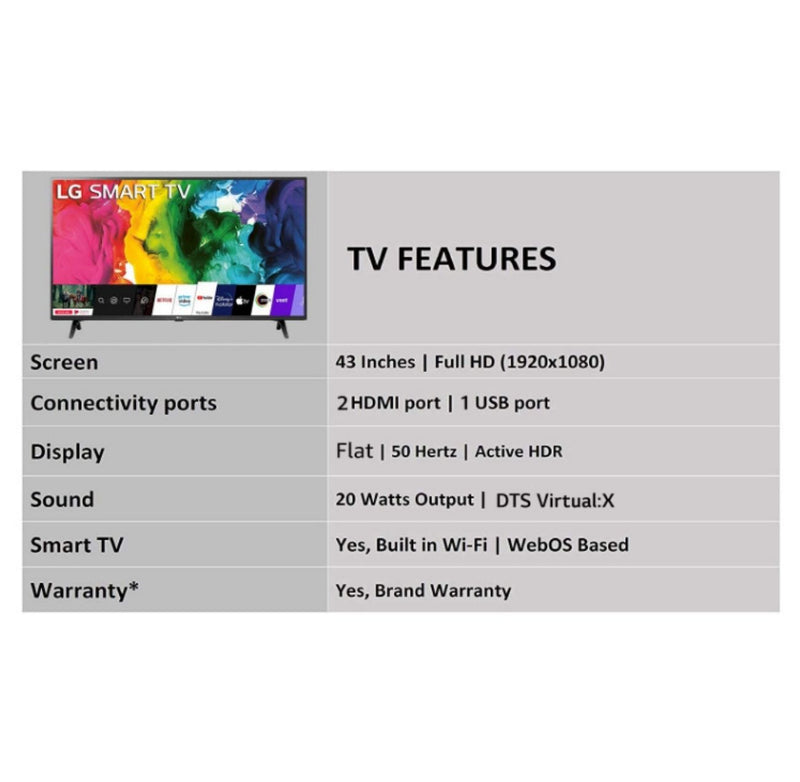 LG 108 cm (43 inches) Full HD LED Smart TV 43LM5650PTA  buyyzo