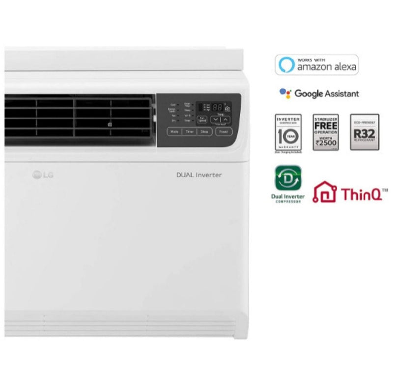 LG 1.5 Ton 5 Star Wi-Fi Inverter Window AC (Copper, 2020 Model, JW-Q18WUZA buyyzo