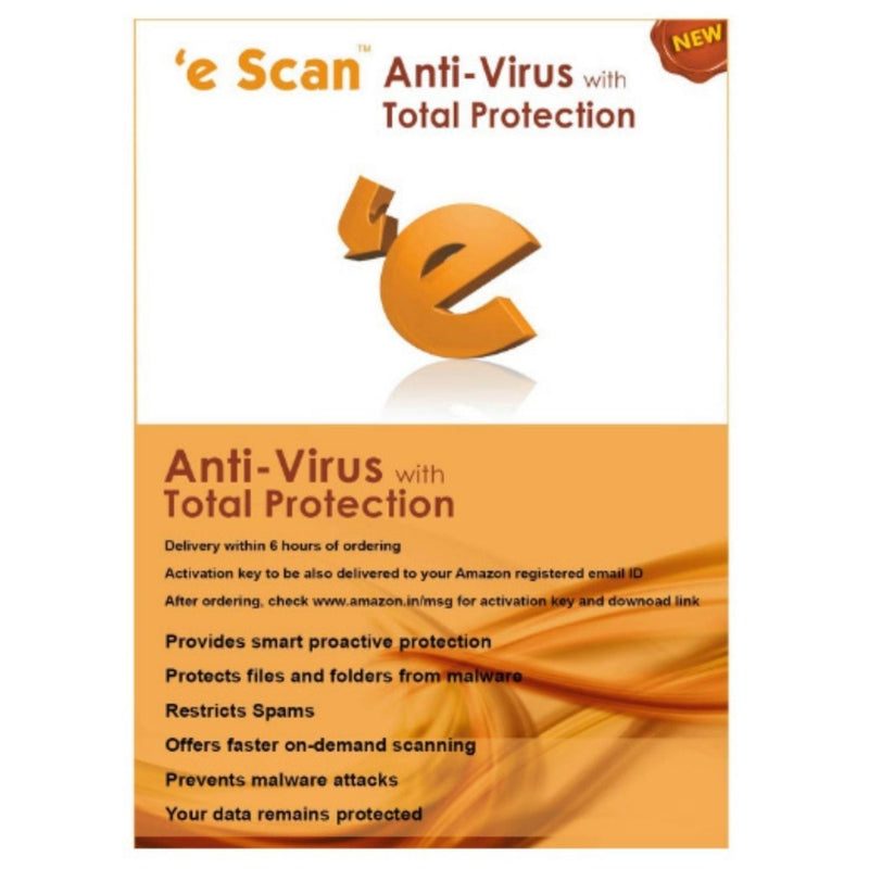 eScan Antivirus with Total Protection Version 11 - 1 PC, 1 Year (Email Delivery in 2 Hours buyyzo