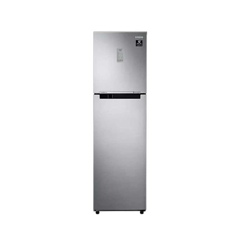 Samsung 253 L 3 Star Inverter Frost Free Double Door Refrigerator (RT28A3723S9/HL, Refined Inox, Convertible), Silver