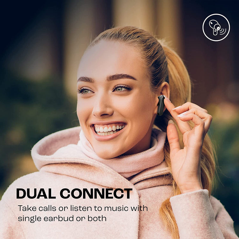 JBL Wave 200 TWS, True Wireless Earbuds with Mic, 20 Hours Playtime, JBL Deep Bass Sound, use Single Earbud or Both, Bluetooth 5.0, Type C & Voice Assistant Support for Mobile Phones (Black)