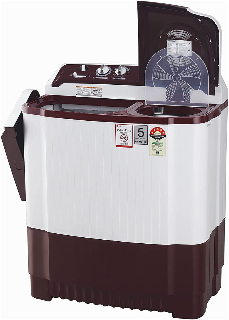 LG P8035SRAZ 8 kg Semi Automatic Washing Machine, White