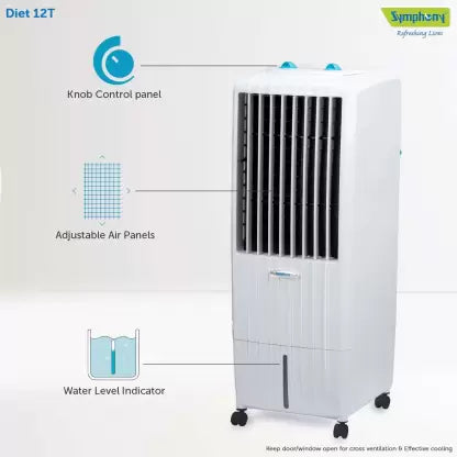 Symphony 12 L Room/Personal Air Cooler  (White, Diet 12T)