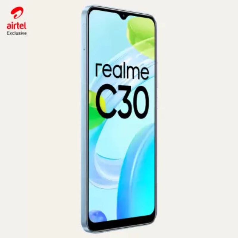 Realme C30 - Locked with Airtel Prepaid (Lake Blue/Bamboo Green/Denim Black 32 GB)  (2/3GB RAM)