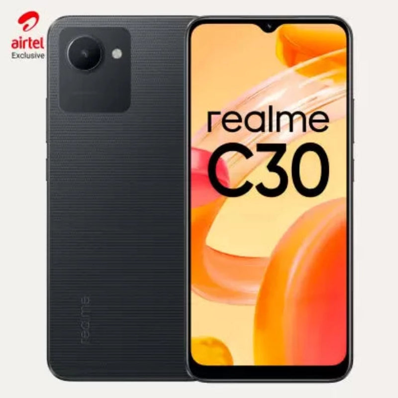 Realme C30 - Locked with Airtel Prepaid (Lake Blue/Bamboo Green/Denim Black 32 GB)  (2/3GB RAM)