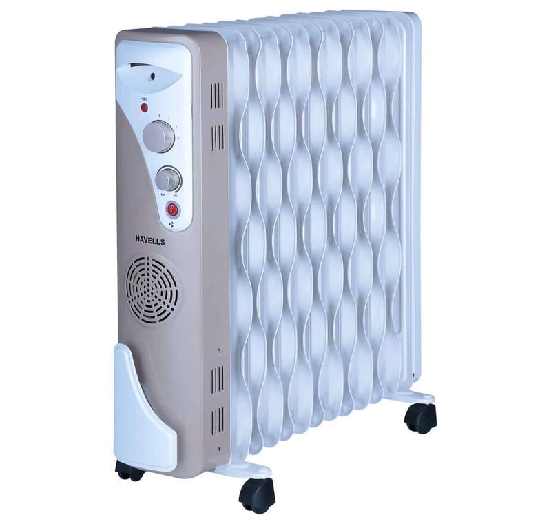 Havells OFR 9 Wave Fin with PTC 2400 Watts Fan Heater (white)