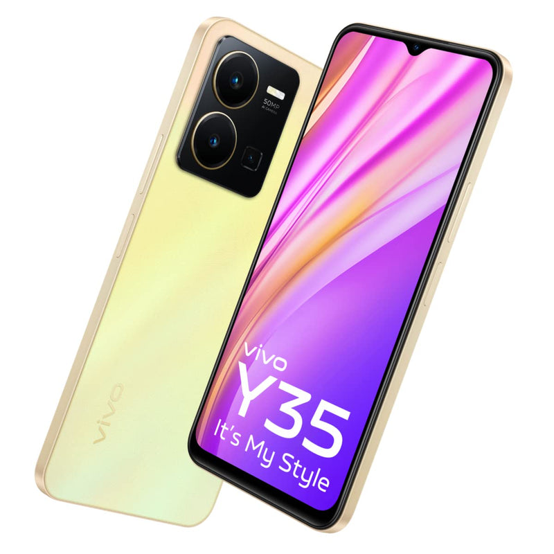 vivo Y35 (Dawn Gold, 8GB RAM, 128GB Storage)