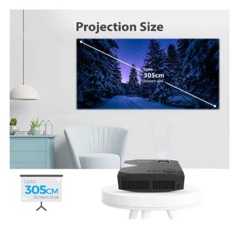 ZEBRONICS ZEB-LP1800 Home Theatre Projector with Built in Speaker, HDMI, VGA, USB, AV in, mSD Slot, AUX Out, 1080p Support and Remote Control buyyzo