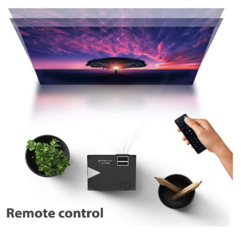 ZEBRONICS ZEB-LP1800 Home Theatre Projector with Built in Speaker, HDMI, VGA, USB, AV in, mSD Slot, AUX Out, 1080p Support and Remote Control buyyzo